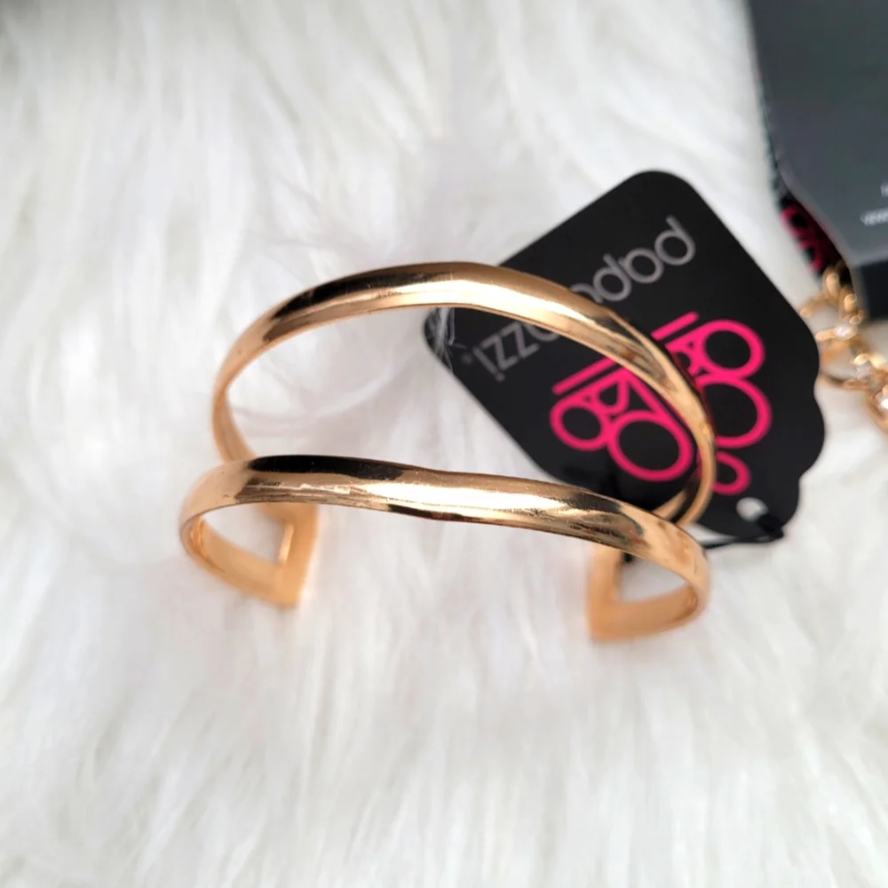 Paparazzi Gold Studded Stack Bracelets - Picture 6 of 6